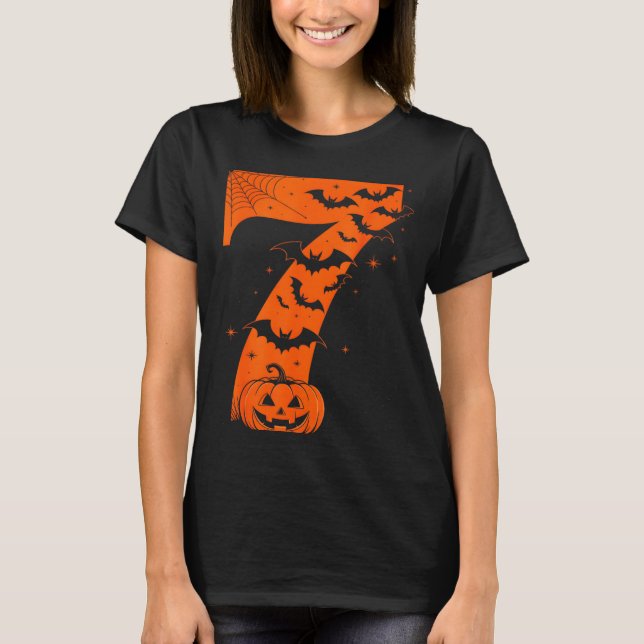 Fun Six Seven 6 7 Meme Design Couples Halloween  T-Shirt (Front)