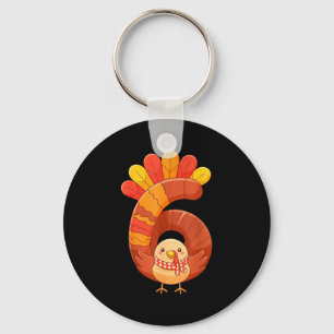 Fun Six Seven 6 7 Meme Design Couples Thanksgiving Keychain