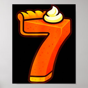 Fun Six Seven 6 7 Meme Design Couples Thanksgiving Poster