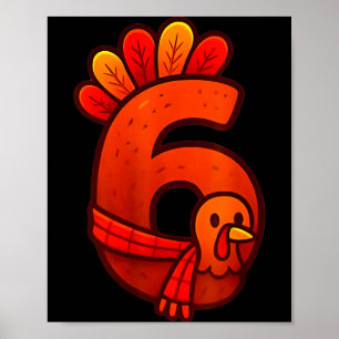 Fun Six Seven 6 7 Meme Design Couples Thanksgiving Poster