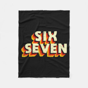 Fun Six Seven 6 7 Meme Design Fleece Blanket