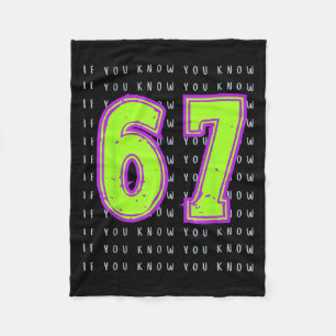 Fun Six Seven 6 7 Meme Design Fleece Blanket