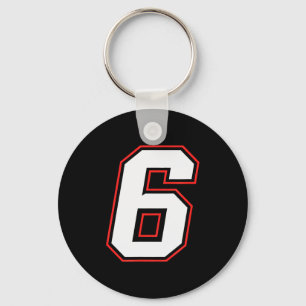 Fun Six Seven 6 7 Meme Design Keychain