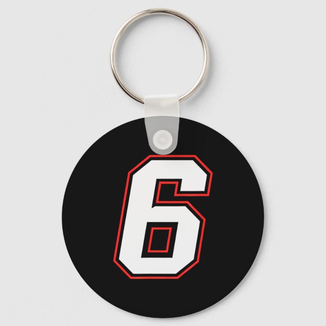 Fun Six Seven 6 7 Meme Design  Keychain (Front)