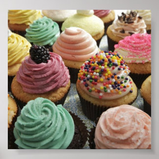 Fun-Sized Decorative Cupcakes Poster