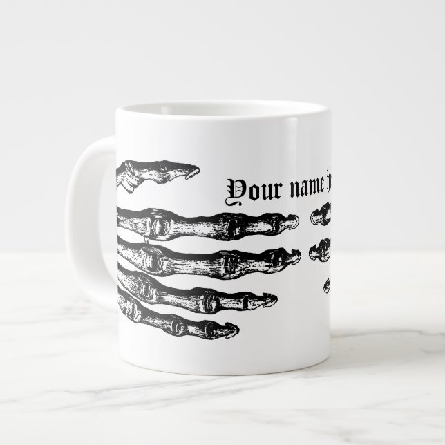 Fun skeletal Halloween Large Coffee Mug (Front Left)