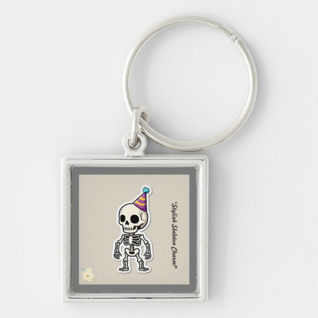 "Fun Skeleton Graphic" Keychain (Front)