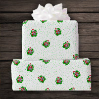Fun Skeletons Ornaments Santa Hats Spatter shapes