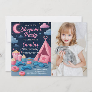 Fun Sleepover Party Invitation for Girls