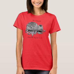fun slogan and picture of slipper shredded by dog T-Shirt