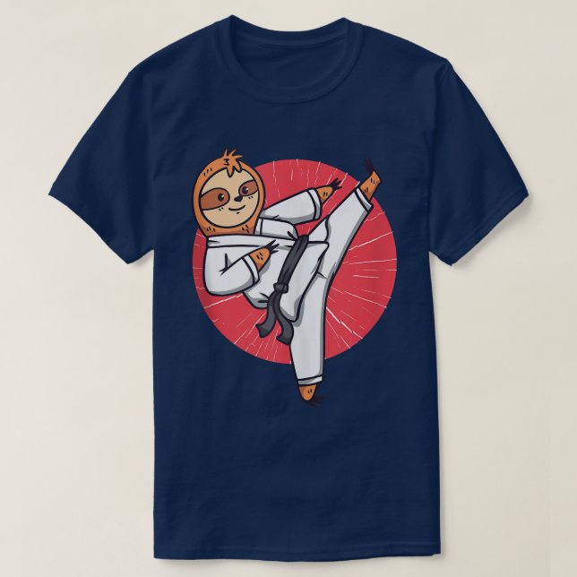 Fun sloth karate design for Martial Arts friends  T-Shirt (Design Front)