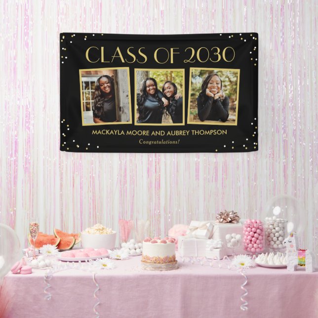 Fun Snapshots EDITABLE COLOR Graduation Banner (Party)