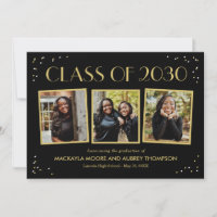 Fun Snapshots Editable Colour Graduation Invitatio