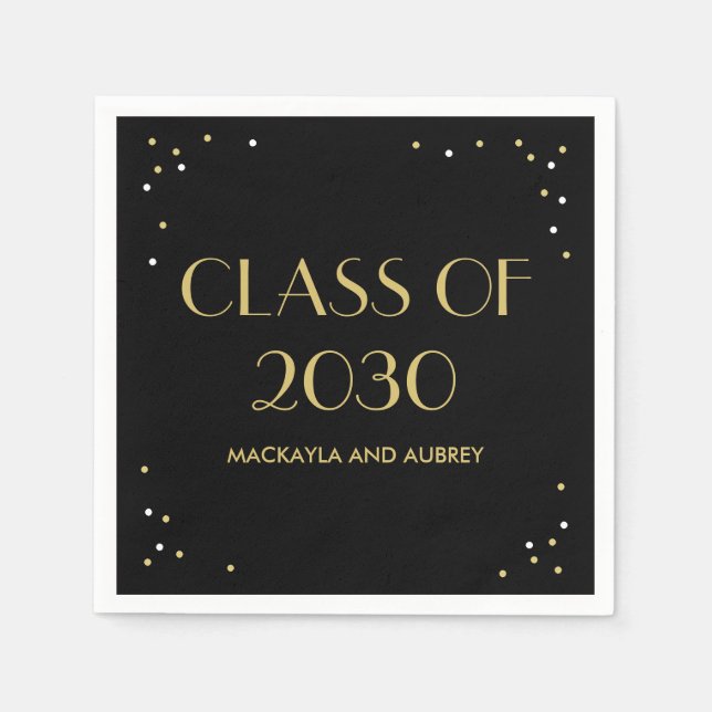 Fun Snapshots Editable Colour Graduation Napkins (Front)