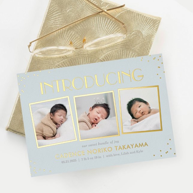 Fun Snapshots Real Foil Birth Announcement (Creator Uploaded)