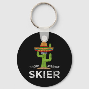 Fun Snow Ski Lover Humour Funny Skier Saying Skiin Keychain