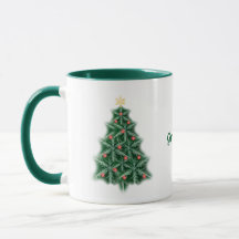 Fun Snowflake Christmas Tree Mug