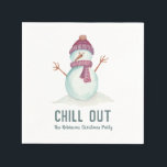 Fun Snowman Christmas Party Napkin<br><div class="desc">Cute snowman Christmas paper napkins customizable to your specifics.</div>