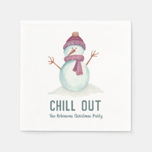 Fun Snowman Christmas Party Napkin