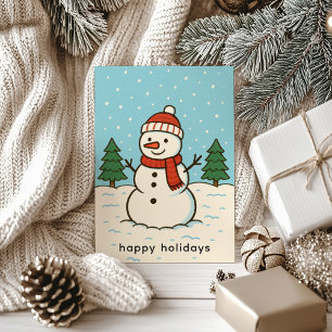 Fun Snowman Cute Christmas Holiday Card