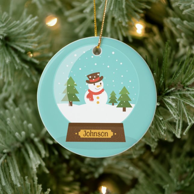 FUN!  Snowman Ornament - Personalized -Add Name (Tree)