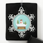 FUN! Snowman Snowflake - Personalized -Add Name Pewter Christmas Ornament<br><div class="desc">FUN! Christmas Snowman  snowflake Ornament- Personalized -Add Name

More like this and personalized products:
zazzle.com/store/evreething</div>
