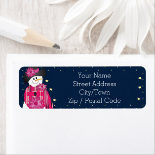 Fun snowman with stars