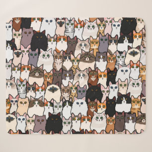 Fun So Many Cats and Kittens Collage  Sherpa Blanket