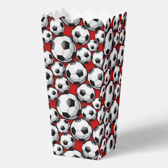 Fun Soccer sports ball tiled pattern Favor Box (Front)
