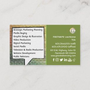 Fun Social Media Marketing Business Card