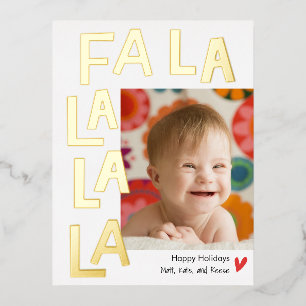 Fun Song Foil Christmas Holiday Photo Postcard