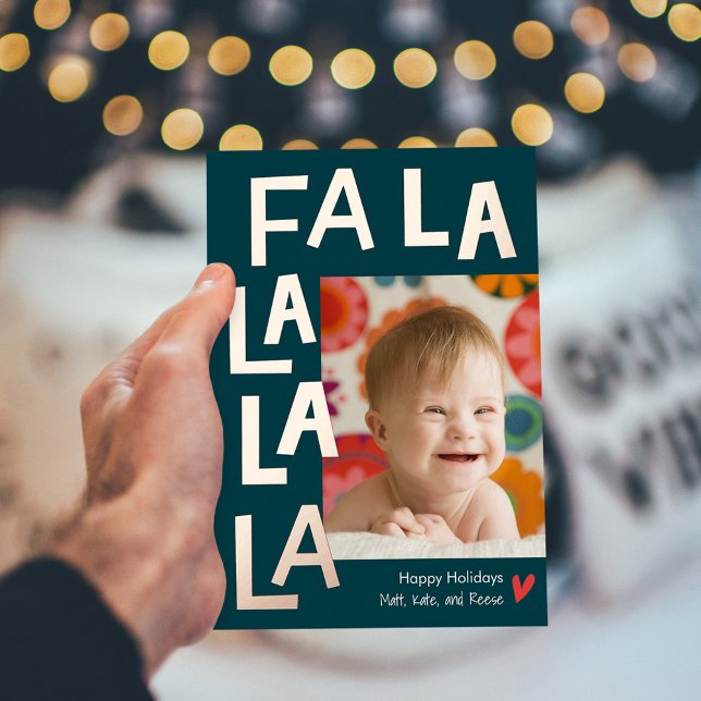 Fun Song Foil Holiday Photo Card Christmas Card (Creator Uploaded)