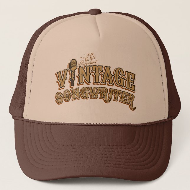 Fun Songwriter Lyricist Novelty Typography Trucker Hat (Front)