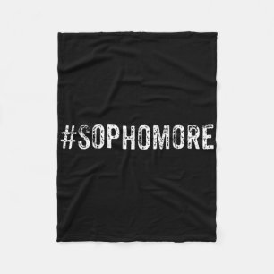 Fun Sophomore Tenth Grade Byck To School Gift Fleece Blanket