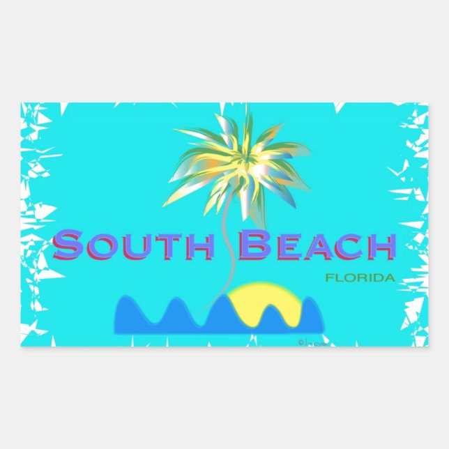 Fun South Beach, Florida Sticker (Front)