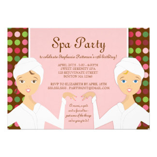 Pamper Party Invites, 125 Pamper Party Invitation Templates