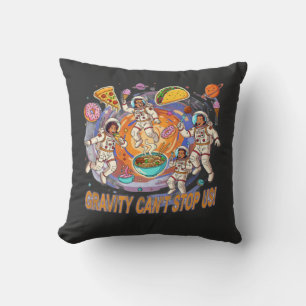 Fun Space Food Adventure Design   Cosmic Food Throw Pillow