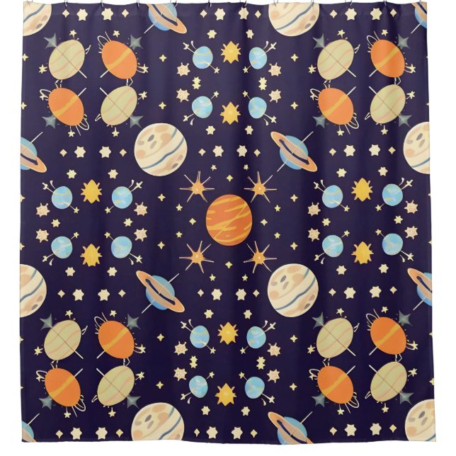 Fun Space Galaxy Bathroom Decor, Kids Astronomy (Front)