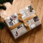 Fun Special Delivery Postage Stamps Photo Collage Wrapping Paper Sheet<br><div class="desc">Send a special delivery to your family and friends this holiday season with our fun special delivery postage stamps photo collage wrapping paper. The design features a faux brown kraft texture design to resemble a wrapped parcel delivery. Fun collage with 8 photos to display your special family memories with stamps,...</div>