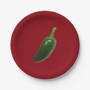 Fun & Spicy Jalapeno Pepper Paper Plate