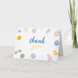 Fun Splish Splash Rubber Duck Bath Baby Shower   Thank You Card
