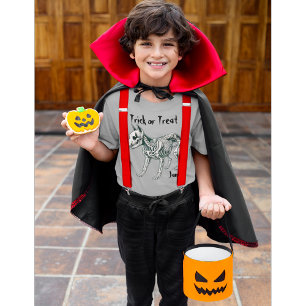 Fun Spooky Dog Skeleton, Kids Halloween T-Shirt