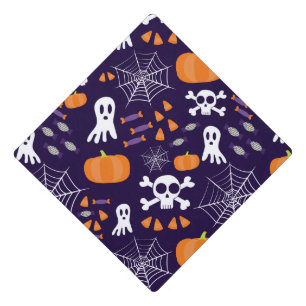 Fun Spooky Halloween Characters Graduation Cap Topper