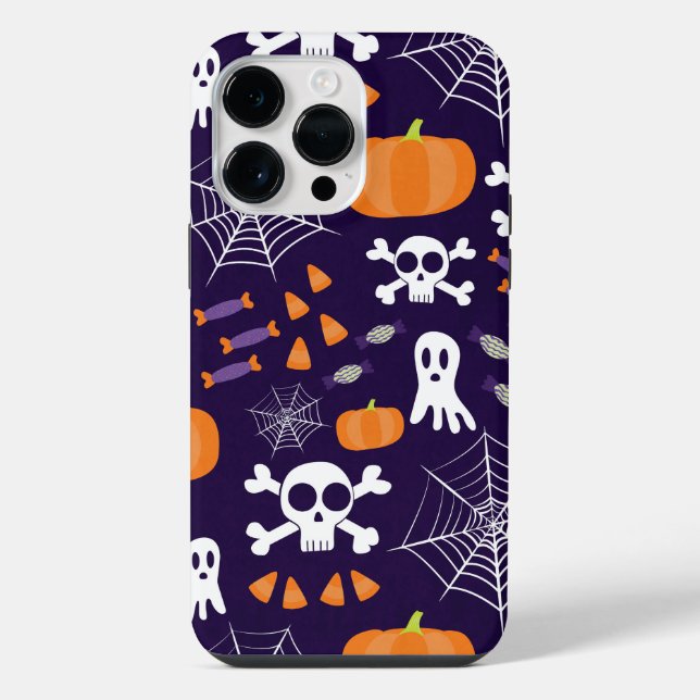 Fun Spooky Halloween Characters iPhone Case (Back)