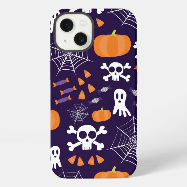 Fun Spooky Halloween Characters iPhone Case (Back)