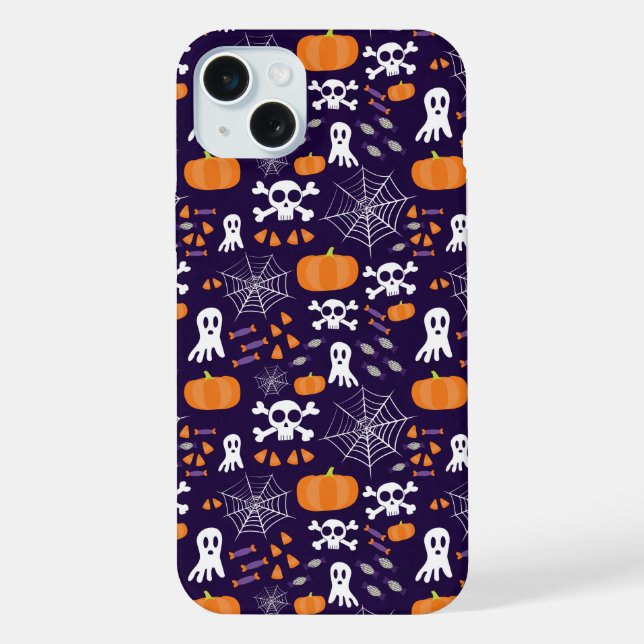 Fun Spooky Halloween Characters iPhone Case (Back)