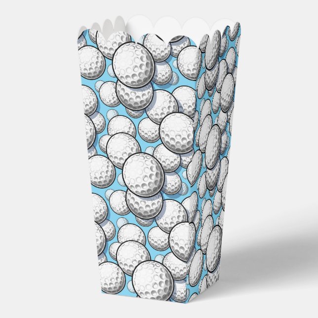 Fun sports golf ball tiled pattern  favor box (Front)