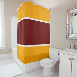 Fun Sporty Deep Red White Yellow Orange Stripes
