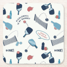Fun, sporty Pickleball Coasters