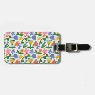 Fun Spring Floral Pattern Luggage Tag